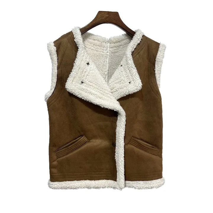 Janet Leather Winter Vest | Stylish & Timeless