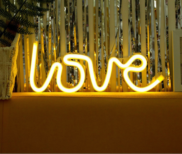 Love Neon Letters | Create a romantic scene