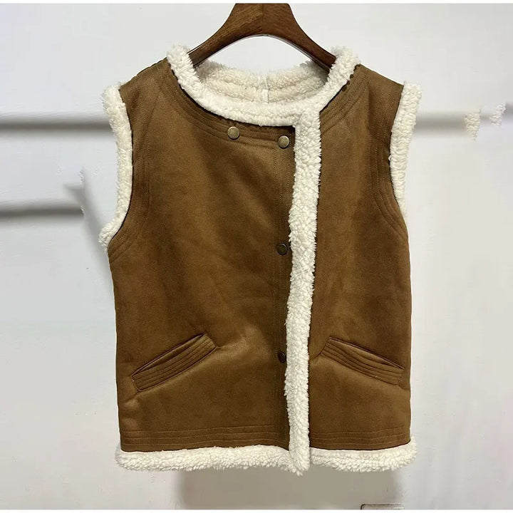 Janet Leather Winter Vest | Stylish & Timeless