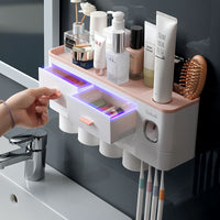 Smart Bathroom Accessory | With toothpaste dispenser, toothbrush holder & drawers