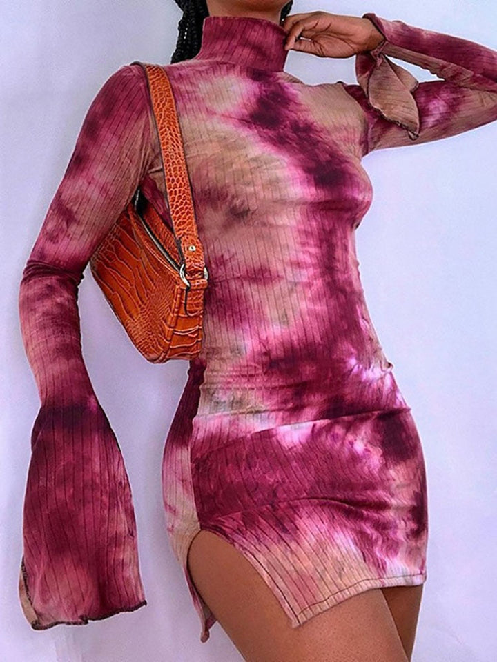 Beatrice Dress | With a cheerful tie-dye pattern