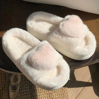 Chloe Heart Slippers | Fluffy & Warm