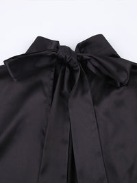 Loïs Satin Dress | With a beautiful bow and open back
