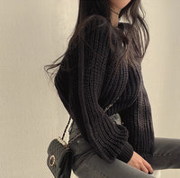 Krótki sweter Lora | Luźny i stylowy