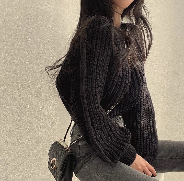 Krótki sweter Lora | Luźny i stylowy