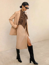 Mina Leather Skirt | With sexy slit