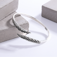 Silver wing bracelet