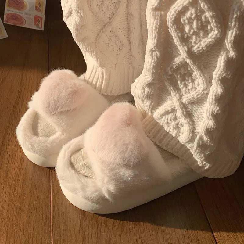 Chloe Heart Slippers | Fluffy & Warm