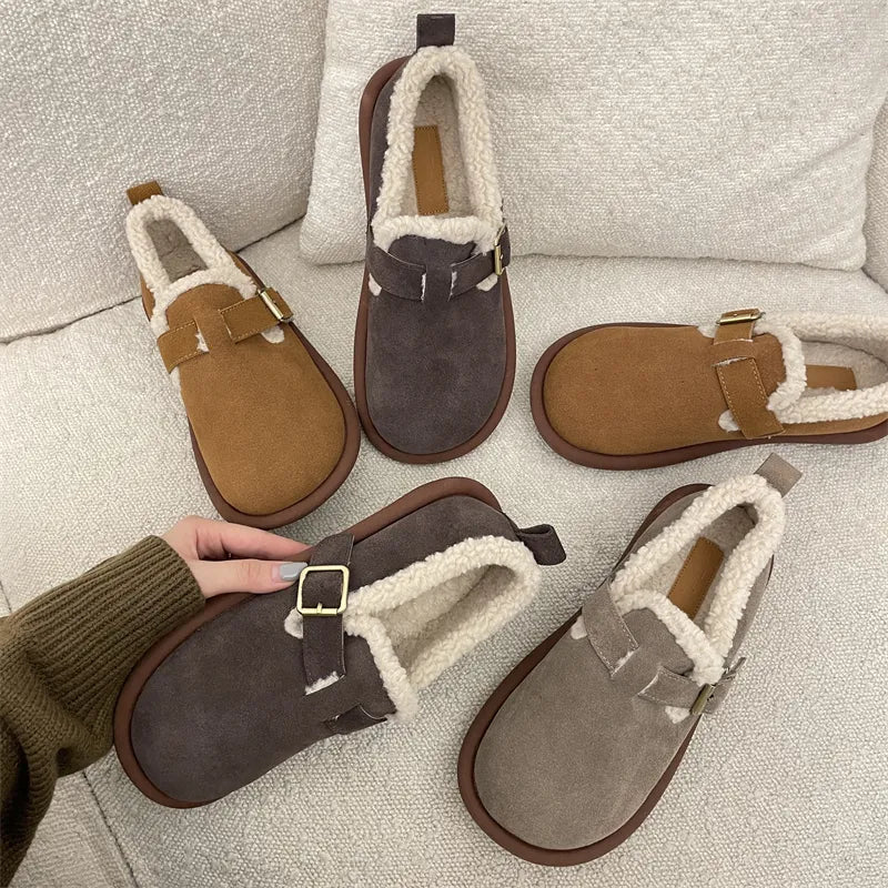 Mikaela Leather Slippers | Warm & Trendy