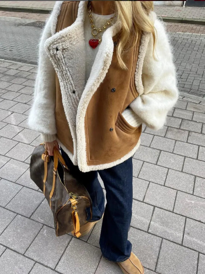 Janet Leather Winter Vest | Stylish & Timeless