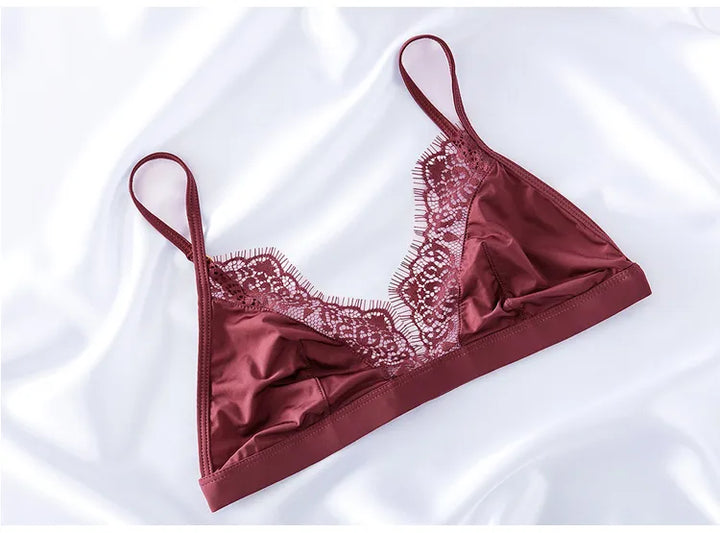 Soft Satin Bra | With beautiful lace edges to finish!