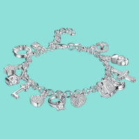Silver charm bracelet | Trendy & popular design