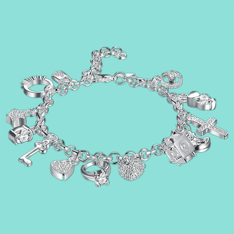 Silver charm bracelet | Trendy & popular design
