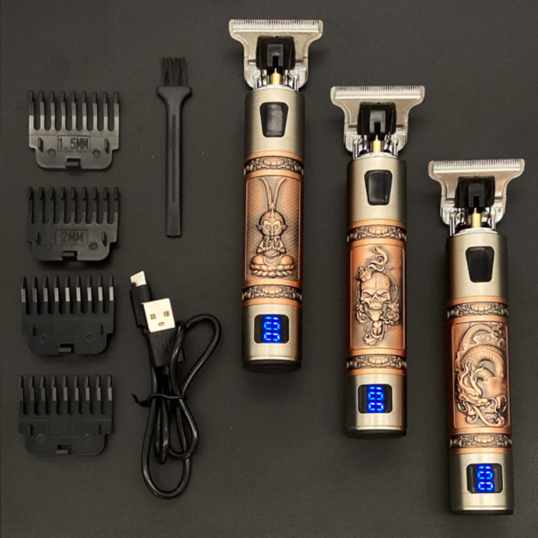 Sammy Jackson Skull Vintage Trimmer™ | De Barber Trend van dit jaar! - Oplaadbaar incl. Opzetstukken