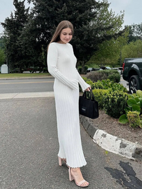 Gracie Knitted Maxi Dress | Sleek & Flattering