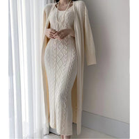 Jolie 2-piece Set | Knitted winter dress with a cozy warm cardigan