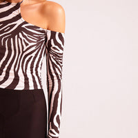 Bijou Zebra Top | Wzór sezonu
