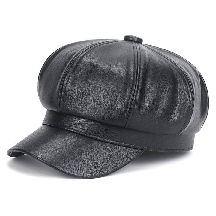 Serene Leather Beret | Stylish & Tough