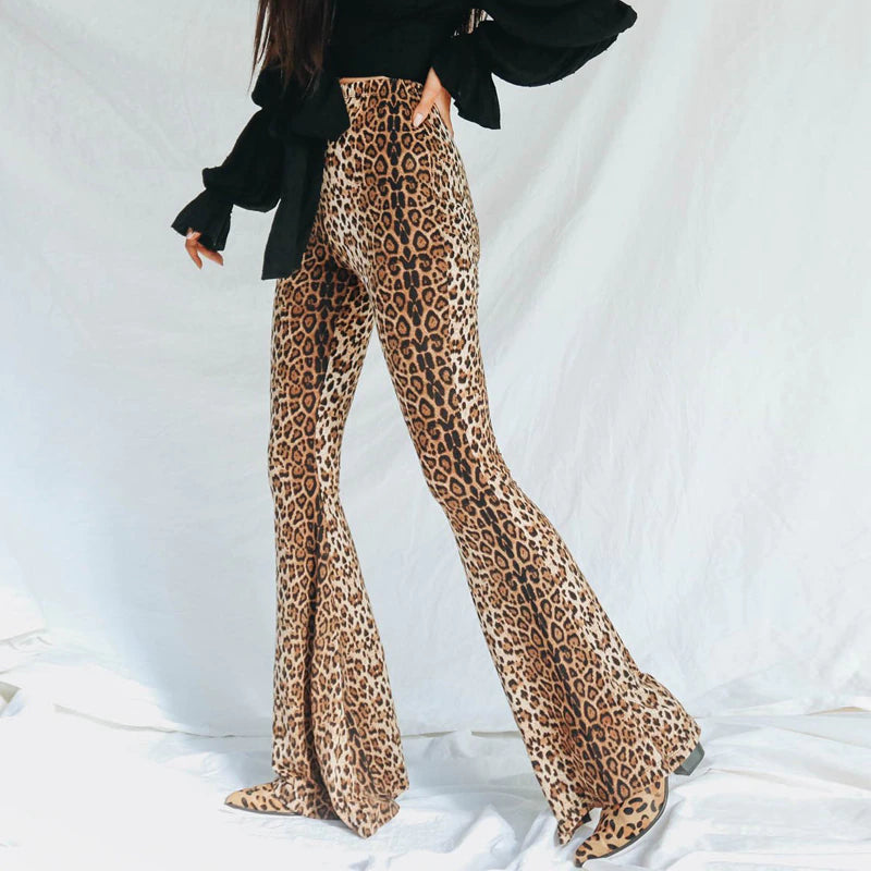 Alia Animal Flared Pants | Stylish & sexy trousers
