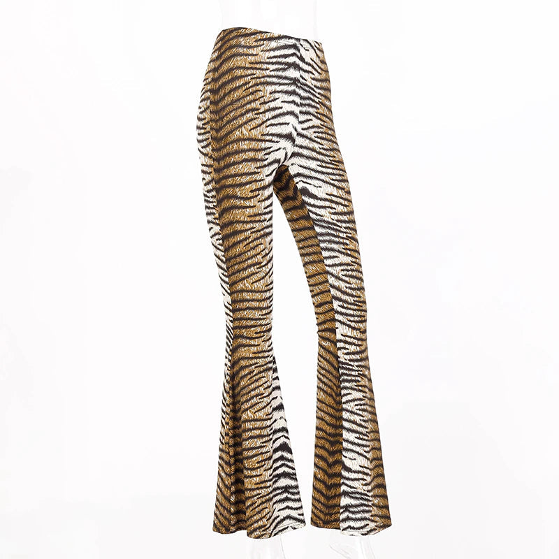 Alia Animal Flared Pants | Stylish & sexy trousers