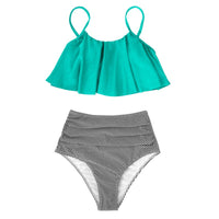Belle Mae Bikini | Kolorowy bikini z falbankami