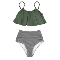 Belle Mae Bikini | Kolorowy bikini z falbankami