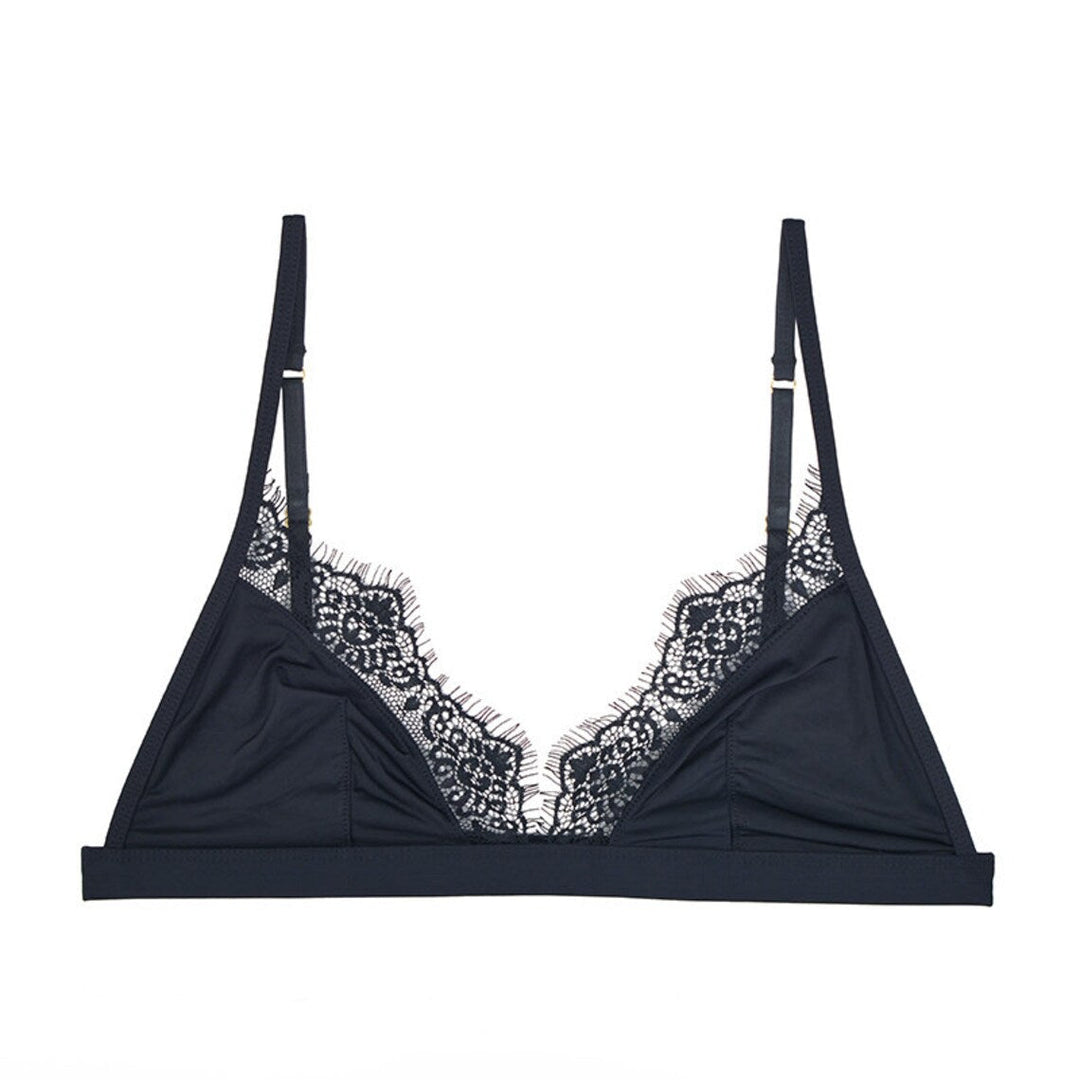 Soft Satin Bra | With beautiful lace edges to finish!