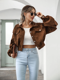 Eva Cropped Bomber Jacket | Bold & Stylish