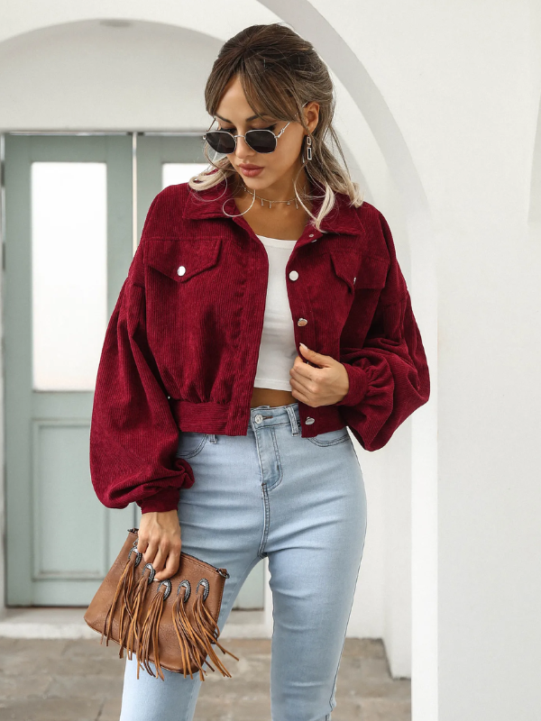 Eva Cropped Bomber Jacket | Bold & Stylish