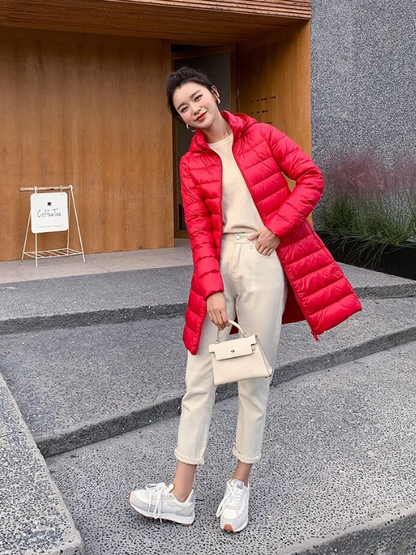 Daisy Long Down Jacket | Cozy & Stylish