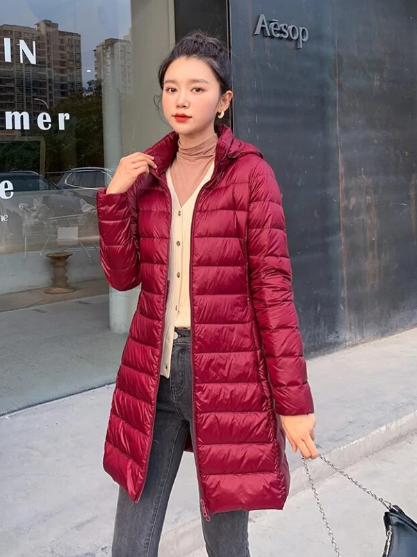 Daisy Long Down Jacket | Cozy & Stylish