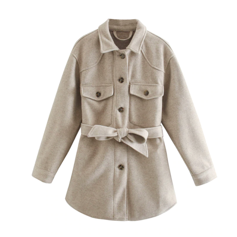 Dalia Women's Coat | Stylish Mid-Length Woolen Jacket for Women