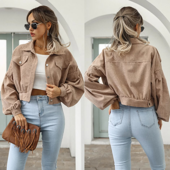 Eva Cropped Bomber Jacket | Bold & Stylish