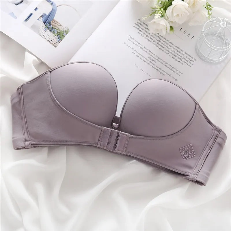 Strapless Push-Up Bra | With convenient front closure!