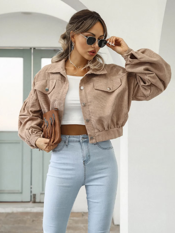Eva Cropped Bomber Jacket | Bold & Stylish