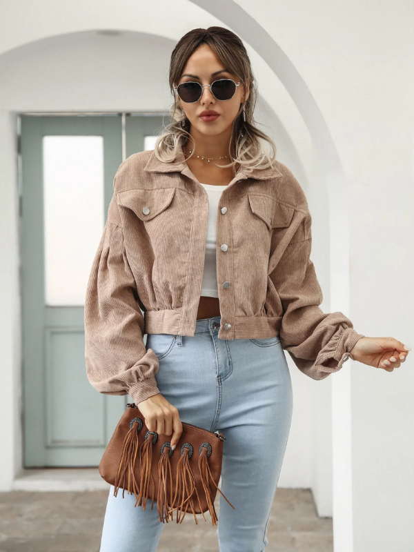 Eva Cropped Bomber Jacket | Bold & Stylish