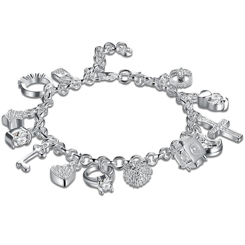 Silver charm bracelet | Trendy & popular design
