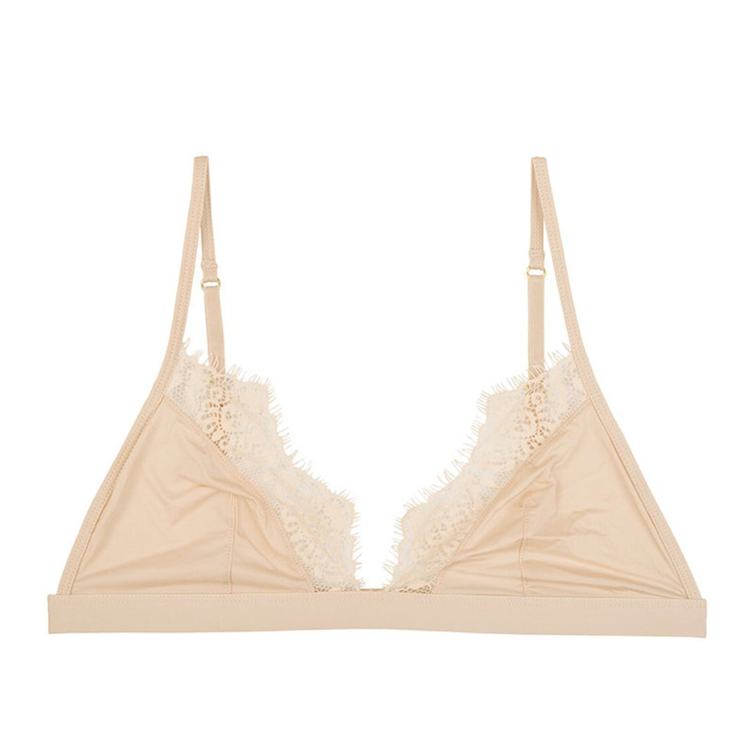 Soft Satin Bra | With beautiful lace edges to finish!
