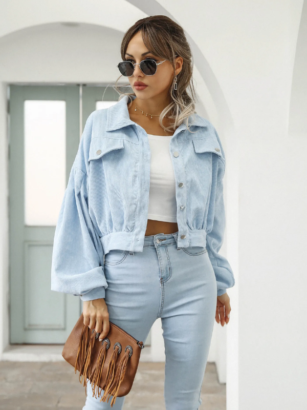 Eva Cropped Bomber Jacket | Bold & Stylish