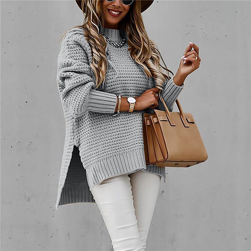 Sammy Jackson™ Sofia | Elegant Pullover with a Half-High Neck - Knitted Autumn Sweater