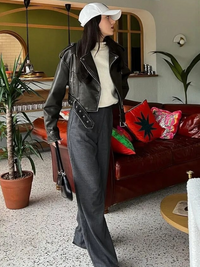 Sophia krótka kurtka motocyklowa | Vintage i stylowa