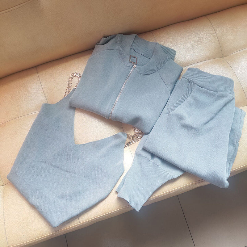 Vicky zestaw treningowy | 3-częściowy, stylowy dres damski
