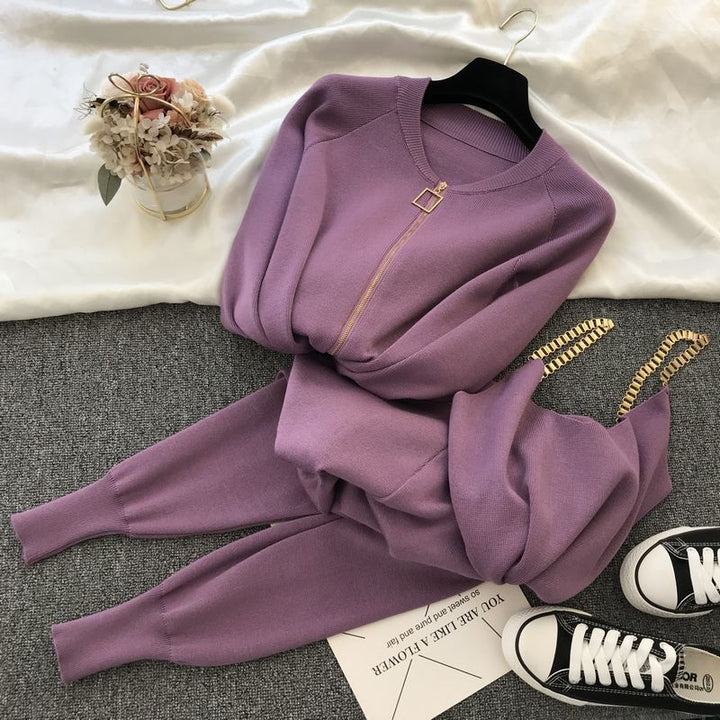 Vicky zestaw treningowy | 3-częściowy, stylowy dres damski