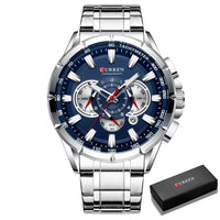 Sammy Jackson™ CURREN Luxury Quartz Watch with Stopwatch | Affordable Luxury