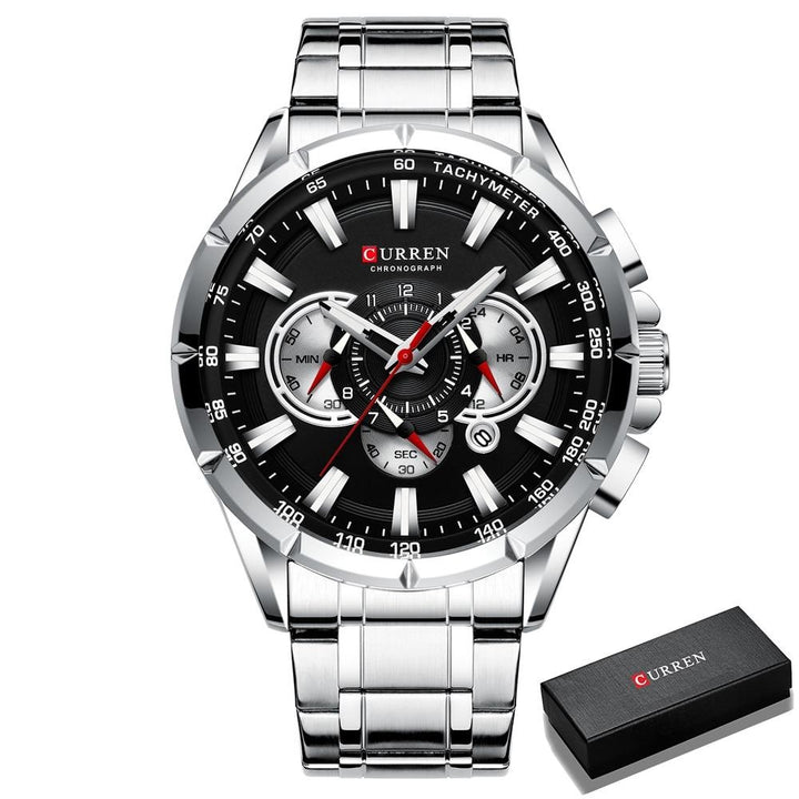 Sammy Jackson™ CURREN Luxury Quartz Watch with Stopwatch | Affordable Luxury